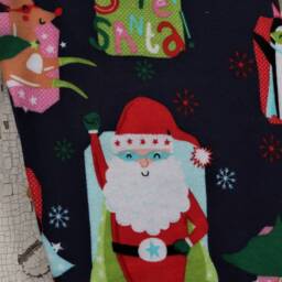 Vintage Quilt Christmas Stocking Hand-Stitched Joseph's Coat Pattern - thumbnail 3