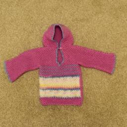 Hand Knitted Baby Blanket & Cardigan Set Acrylic Yarn, 0-6 Months - thumbnail 3