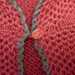 Hand Knitted Baby Blanket & Cardigan Set Acrylic Yarn, 0-6 Months - thumbnail 4