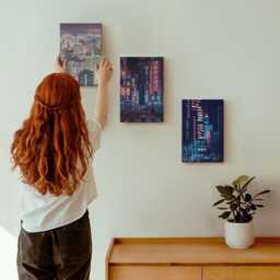 3 Piece Canvas Set - Night Views Of Cities With Neon Lights, Navy Wall Art Large, Travels Decor - thumbnail 1