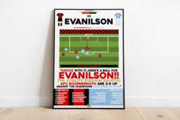 Evanilson V Manchester City Print, Afc Bournemouth Poster, Football Wall Art, Posters - thumbnail 1