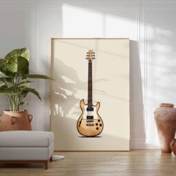 Guitar Wall Art Print, Vintage Poster, Musician Gift, Music Room Decor, Rock & Roll Art. Lover Gift - thumbnail 2