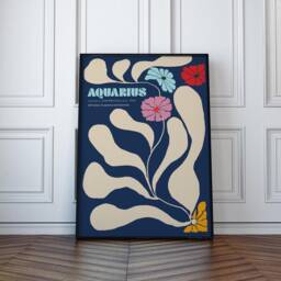 Aquarius Zodiac Sign Art Print For Living Room - thumbnail 2