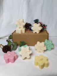 Snowflake Soy Wax Candle - Christmas Home Decor, Stocking Filler - thumbnail 1