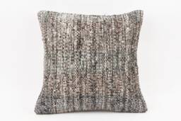 Vintage Turkish Kilim Pillow Cover Handwoven Wool Home Decor - 18''x18'' - thumbnail 1