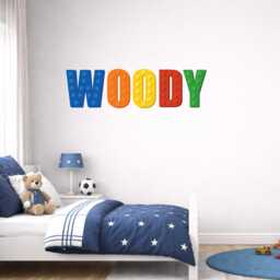 Personalised Building Block Name Decal - Kids Wall Sticker For Bedroom Decor Customizable Nursery Art in Vibrant Colors - thumbnail 1