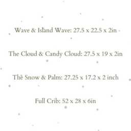 Nestig Organic Cotton Fitted Crib Sheet Wave Cloud Snow Print - thumbnail 2