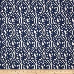 "Pair 25 Or 50"" Wide Panels Premier Print Kimono Navy Rod Pocket Drapes Cafe Curtains 24 36 48 63 84 96 108" - thumbnail 2