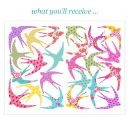 Flying Birds Fabric Wall Decals - thumbnail 2