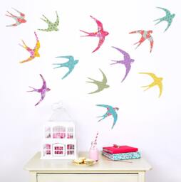 Flying Birds Fabric Wall Decals - thumbnail 1