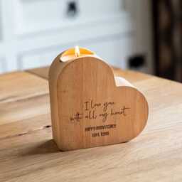 Personalised Valentine's Day Gift Heart Candle Holder For Girlfriend, Wife, Partner - Lc1084 - thumbnail 4