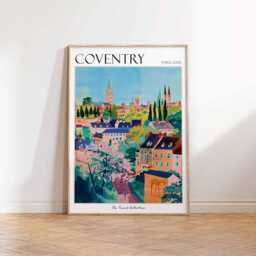 Coventry Travel Poster Vintage England Cityscape Art Print - thumbnail 3