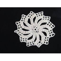 Black Doily Trio Decorative Throw Pillow Cover/Case Cushion Cotton 12x20 - thumbnail 3