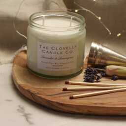 Lavender & Lemongrass Scented Aromatherapy Soy Wax Vegan Candles - thumbnail 1