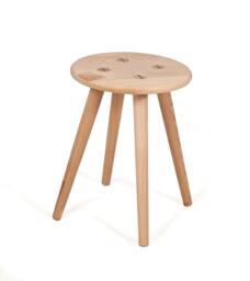 Minimalist Ash Wood Stool Modern Plant Stand Side Table