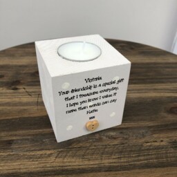 Shabby Personalised Chic Special Best Friend Candle Gift Birthday Present Any Name You Would Like - thumbnail 2