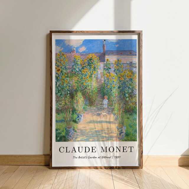 Monet's Garden At V??theuil Print Claude Monet Fine Art Reproduction - image 1