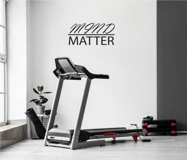 Mind Over Matter Wall Decal, Decor Vinyl Decal Gym Workout Motivation Quote, Yoga Studio Decor, Office Physical Therapy - image 1