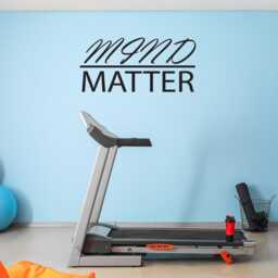 Mind Over Matter Wall Decal, Decor Vinyl Decal Gym Workout Motivation Quote, Yoga Studio Decor, Office Physical Therapy - thumbnail 3