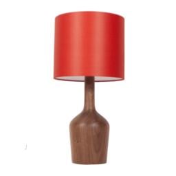 Hand Turned Walnut Table Lamp/ Wooden Lamp - thumbnail 2