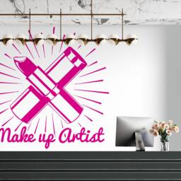 Makeup Artist Lipstick Wall Decal Beauty Salon Decor, Hs109 - thumbnail 3