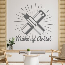 Makeup Artist Lipstick Wall Decal Beauty Salon Decor, Hs109 - thumbnail 2