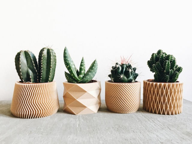 Set Of 4 Small Indoor Planters - Original Planter Gift - image 1