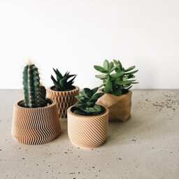 Set Of 4 Small Indoor Planters - Original Planter Gift - thumbnail 4