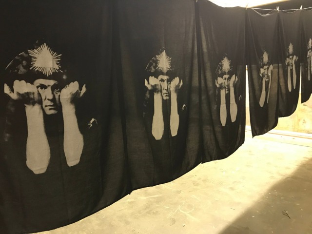 Aleister Crowley Large Screen Printed Beach Towel Or Throw/ Wrap. Mystic Occult Handmade - image 1