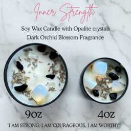 Crystal Candle Gift Set, Crystal Birthday For Her Healing Crystals Spiritual Manifestation Ritual With - thumbnail 3