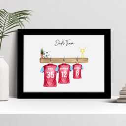 Personalised Family Football Shirt Print Picture - Custom Framed Wall Art - thumbnail 2