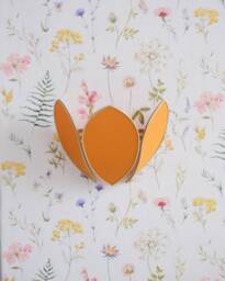Caramel & Gold Flower Wall Light