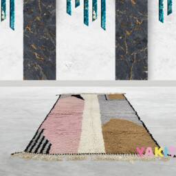 Yakiti - 5X7Ft Moroccan Rug, Beni Ourain Area Modern Wool Living Room Beniourain Handmade Soft Carpet, 155 cm X 220 - thumbnail 2