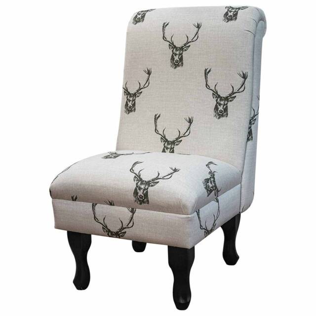 stag Traditional Handmade Bedroom Chair - Luxury Accent Fryetts Fabric British Bespoke Made - image 1
