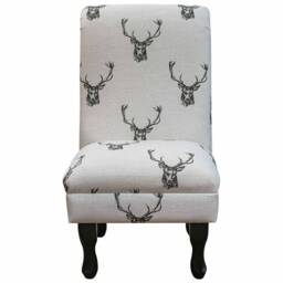 stag Traditional Handmade Bedroom Chair - Luxury Accent Fryetts Fabric British Bespoke Made - thumbnail 2