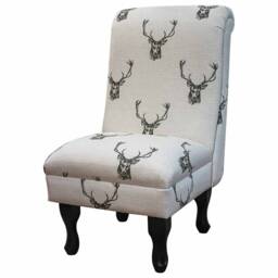 stag Traditional Handmade Bedroom Chair - Luxury Accent Fryetts Fabric British Bespoke Made - thumbnail 1
