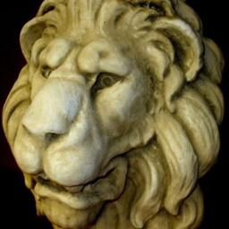 Lion Head Feline Wall Plaque Decor Antique Finished Sculpture - thumbnail 2