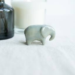 Handmade Ceramic Mini Elephant Figurine - thumbnail 2