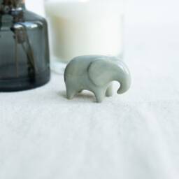 Handmade Ceramic Mini Elephant Figurine - thumbnail 4
