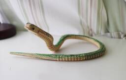 Flexible Wooden Snake Toy Hand-Crafted Wiggly Cobra - thumbnail 1