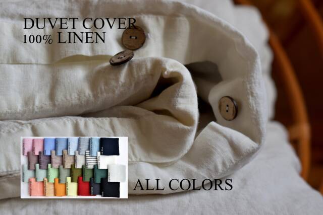 Linen Duvet Cover Quilt Linen Bedding Duvet Cover Queen King Queen Full Twin Tour Baby Beddin - image 1