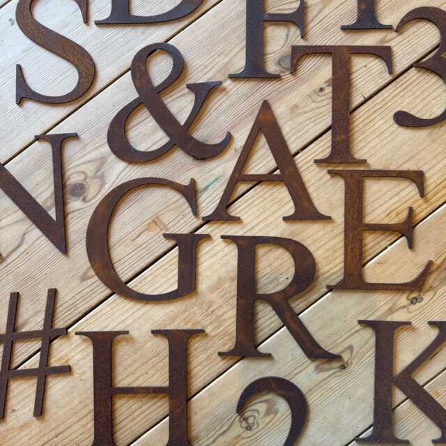 Rustic Classic Metal Letters , Home & Garden Decor Signs For Inside & Out Make Any Word You Like - image 1