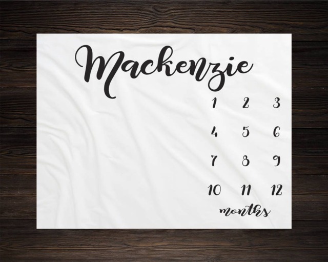 Milestone Blanket Monthly Baby Growth Tracker Minky Fleece Shower Gift Newborn Gender Neutral For Mom To Be - image 1
