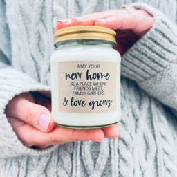 New Home Candle Gift Soy Wax, Choice Of Scents, Housewarming Present - thumbnail 2