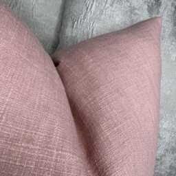Cotton Blend Plain Pink Cushion Cover, For Sofa Chair, Perfect Living Room Pillow Cover Everyday Use, John Lewis Fabric - thumbnail 2
