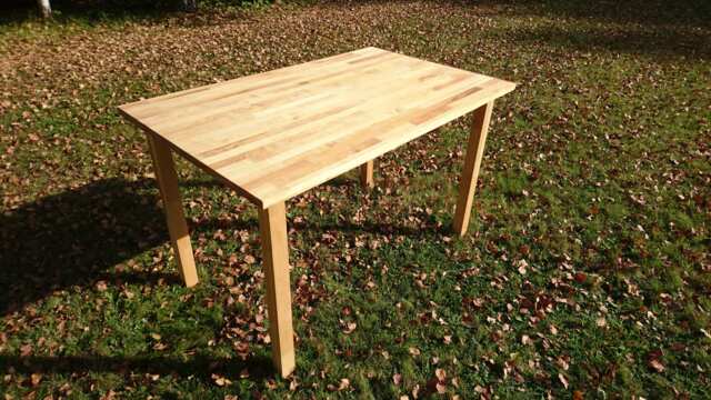 Table Dining Birch Solid Wood - image 1