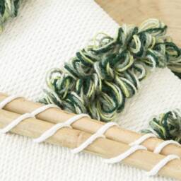 Luna Green - Textured Wall Hanging Tapestry Decor Bohemian Living Room Boho Decoration Large Weaving Fiber Art - thumbnail 3