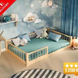 Snuglee Nest - Montessori Floor Bed Frame Pine Wood Toddler Sleep Space - thumbnail 2