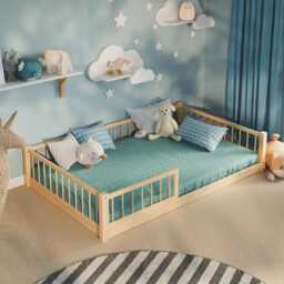 Snuglee Nest - Montessori Floor Bed Frame Pine Wood Toddler Sleep Space - thumbnail 4