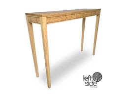 Handmade Ash Console Table Narrow Wooden Hall Table With Inlaid Detail